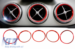 Ring Frame Ventilation Red suitable for Mercedes A Class W176 B Class W246 CLA Class C117 GLA Class X156 - VFRMBR