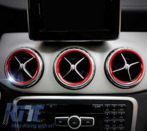Ring Frame Ventilation Red suitable for Mercedes A Class W176 B Class W246 CLA Class C117 GLA Class X156-image-6037851