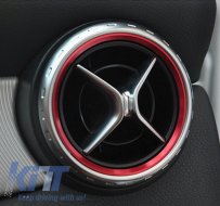 Ring Frame Ventilation Red suitable for Mercedes A Class W176 B Class W246 CLA Class C117 GLA Class X156-image-6037854