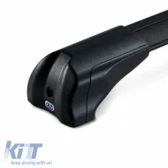 Roof Bar Aluminum Aerodynamic CRUZ 925-739 Airo Fuse Dark 114cm Black 1 Piece-image-6303801