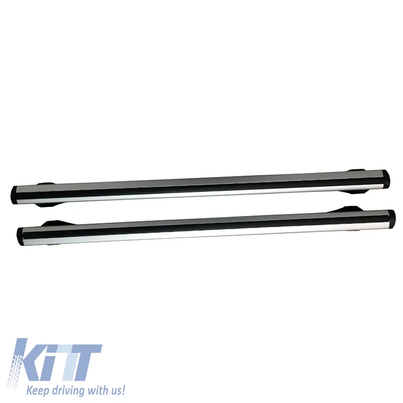 Roof Bars ''AERO'' Aerodynamic Aluminum With Locks 123cm Railing System 2 Pieces