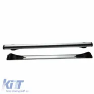 Roof Bars ''AERO'' Aerodynamic Aluminum With Locks 123cm Railing System 2 Pieces-image-6301907