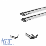 Roof Bars Aluminum Aerodynamic Crossbar suitable for Vento Modular System Green Valley 164.020 120cm Silver 2 Pieces