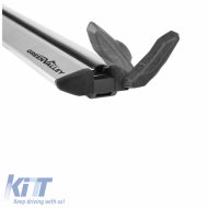 Roof Bars Aluminum Aerodynamic Crossbar suitable for Vento Modular System Green Valley 164.020 120cm Silver 2 Pieces