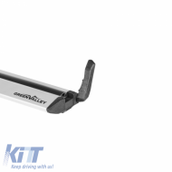 Roof Bars Aluminum Aerodynamic Crossbar suitable for Vento Modular System Green Valley 164.020 120cm Silver 2 Pieces
