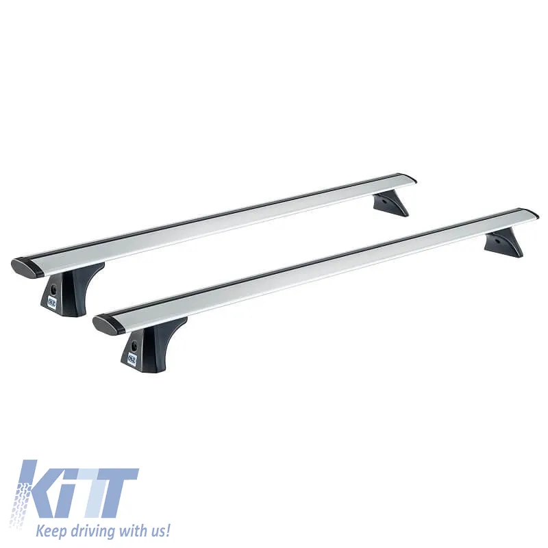 Roof Bars Aluminum Aerodynamic CRUZ 924-773 Airo T-118cm Silver 2 Pieces