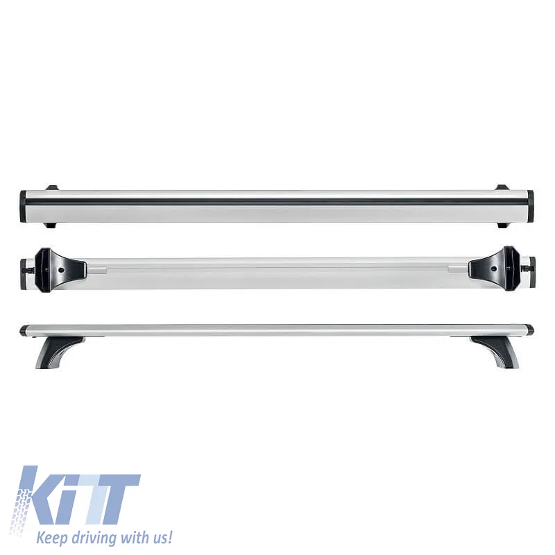 Roof Bars Aluminum Aerodynamic CRUZ 924-775 Airo T-128cm Silver 2 Pieces