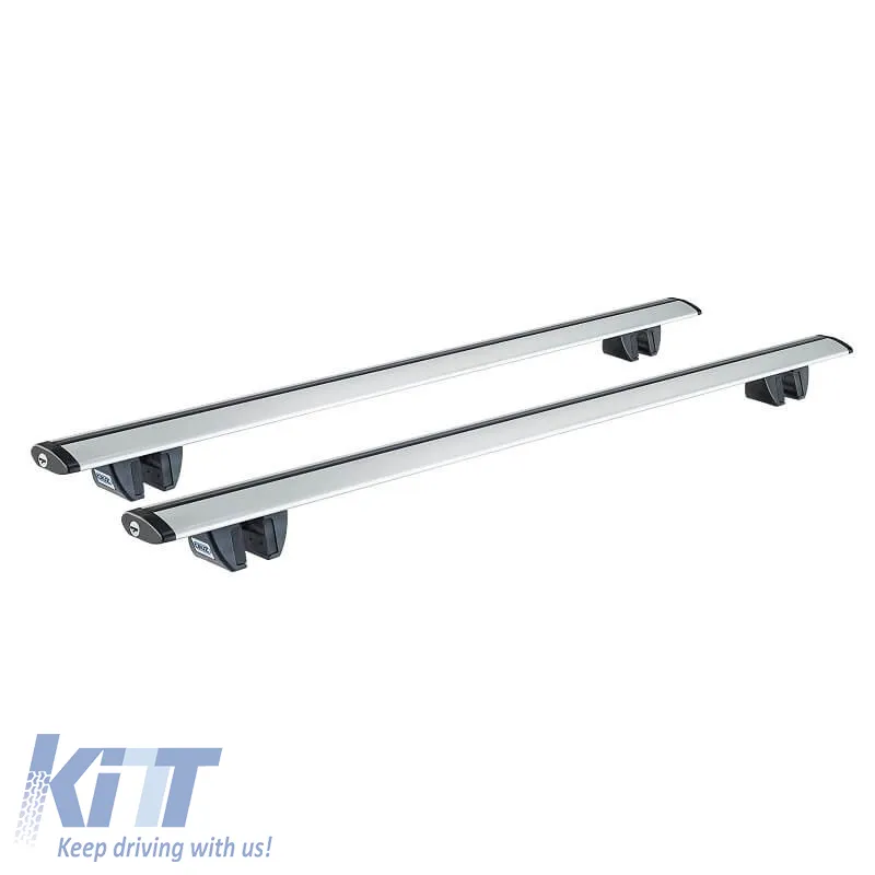 Roof Bars Aluminum Aerodynamic CRUZ 924-791 Airo R-108cm Railing System Silver 2 Pieces