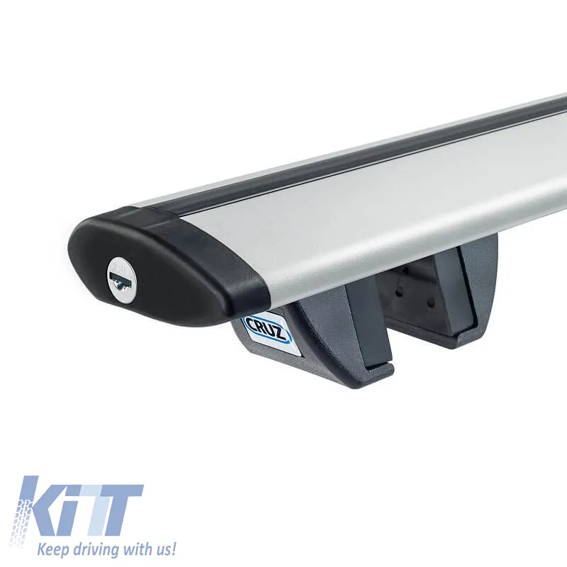 Roof Bars Aluminum Aerodynamic CRUZ 924-791 Airo R-108cm Railing System Silver 2 Pieces