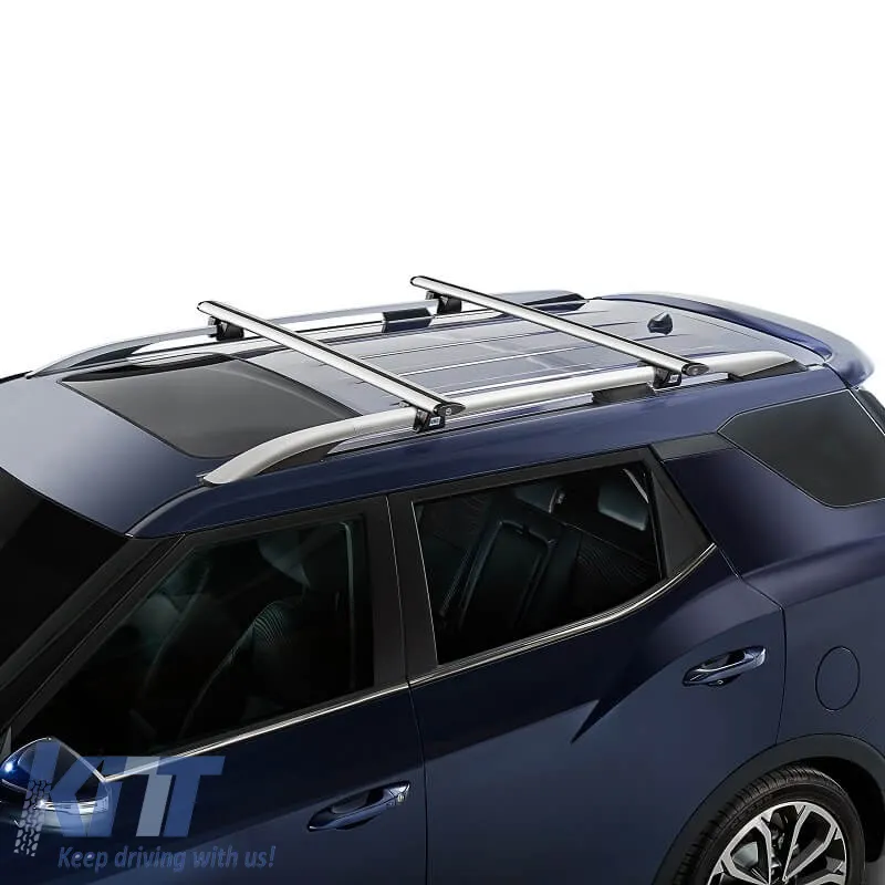 Roof Bars Aluminum Aerodynamic CRUZ 924-791 Airo R-108cm Railing System Silver 2 Pieces