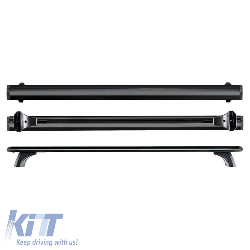 Roof Bars Aluminum Aerodynamic CRUZ 925-773 Airo Dark T-118cm Black 2 Pieces
