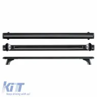 Roof Bars Aluminum Aerodynamic CRUZ 925-783 Airo Dark X-118cm Black 2 Pieces-image-6303754