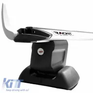 Roof Bars Aluminum Aerodynamic Rackit RK009C-135cm Universal Fix-Point Set With Fixing Kit Silver 2 Pieces-image-6313899
