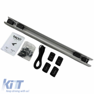 Roof Bars Aluminum Aerodynamic Rackit RK009C-135cm Universal Fix-Point Set With Fixing Kit Silver 2 Pieces