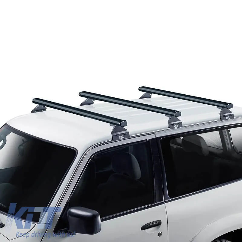 Roof Bars Aluminum CRUZ 925-095 Alu Cargo Dark AF3-128cm Black 3 Pieces