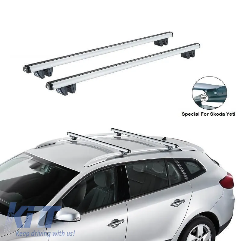 Roof Bars Aluminum CRUZ Oplus 924-051 R-118cm Railing System suitable for Skoda Yeti 09-14 Silver 2 Pieces