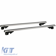 Roof Bars Aluminum Rackit RK004-1 120cm Universal Railing System Set With Fixing Kit Silver 2 Pieces