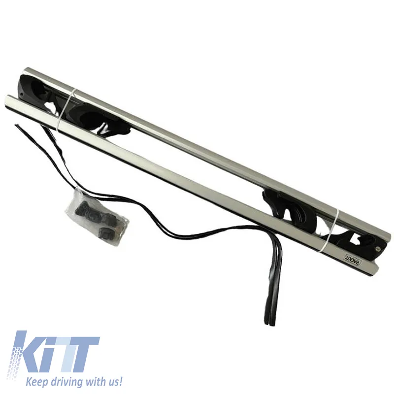 Roof Bars Aluminum Rackit RK004-1 120cm Universal Railing System Set With Fixing Kit Silver 2 Pieces