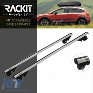 Roof Bars Aluminum Rackit RK004-1 120cm Universal Railing System Set With Fixing Kit Silver 2 Pieces