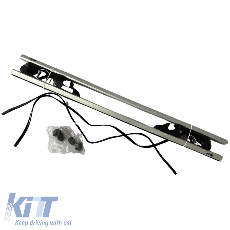 Roof Bars Aluminum Rackit RK004-1 135cm Universal Railing System Set With Fixing Kit Silver 2 Pieces