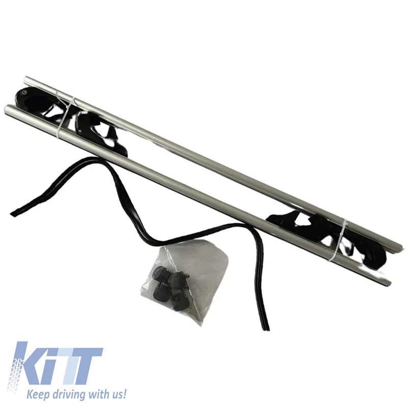 Roof Bars Aluminum Rackit RK004 120cm Universal Railing System Set With Fixing Kit Silver 2 Pieces