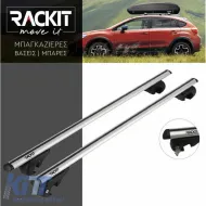 Roof Bars Aluminum Rackit RK004 135cm Universal Railing System Set With Fixing Kit Silver 2 Pieces-image-6315086
