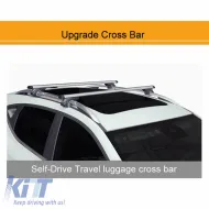 Roof Bars Aluminum Rackit Universal 120cm Railing System Set With Fixing Kit Silver 2 Pieces-image-6304704