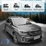 Roof Bars Aluminum Rackit Universal 120cm Railing System Set With Fixing Kit Silver 2 Pieces-image-6304706
