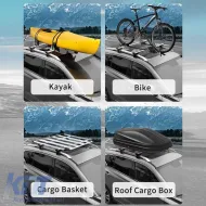 Roof Bars Aluminum Rackit Universal 120cm Railing System Set With Fixing Kit Silver 2 Pieces-image-6304708