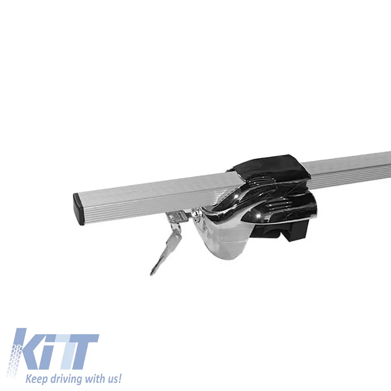 Roof Bars Aluminum Railing System 123cm Silver With Silver Caps (Hj-Rb013) 2 Pieces