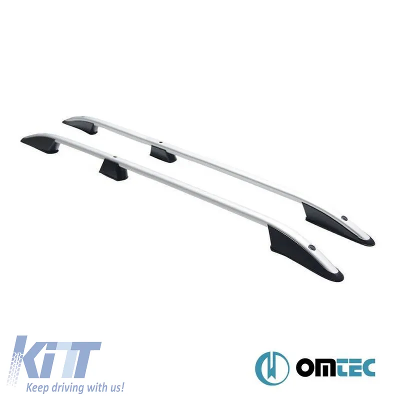 Roof Bars Railing suitable for Citroen Berlingo 2019- MVN K9 / Fiat Doblo 2022- MVN K9 / Opel Combo 2019- MVN V / Peugeot Partner 2019- MVN K9 / Toyota Proace City Cargo 2019- VAN I Silver 2 Pieces
