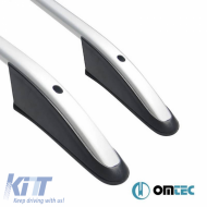 Roof Bars Railing suitable for Citroen Berlingo 2019- MVN K9 / Fiat Doblo 2022- MVN K9 / Opel Combo 2019- MVN V / Peugeot Partner 2019- MVN K9 / Toyota Proace City Cargo 2019- VAN I Silver 2 Pieces