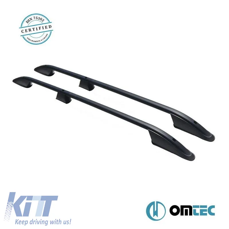 Roof Bars Railing suitable for Mercedes-Benz Citan 2013-2021 MVN W415 / Renault Kangoo 2008-2021 MVN FC Black 2 Pieces