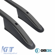 Roof Bars Railing suitable for Mercedes-Benz Citan 2013-2021 MVN W415 / Renault Kangoo 2008-2021 MVN FC Black 2 Pieces