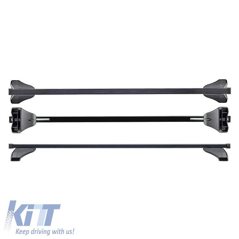 Roof Bars Steel CRUZ 921-385 Oplus S-FIX 130cm Black 2 Pieces