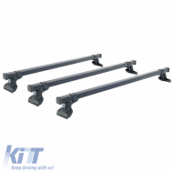 Roof Bars Steel CRUZ Cargo Xpro-140cm 923-210 Set With Fixing Kit Suitable for Ford Transit Custom H2 13+ 3 Pieces With Extra 2 T-Track Mounting Channel