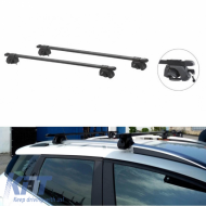 Roof Bars Steel Universal 125cm Railing System Set With Fixing Kit Black 28006 2 Pieces - CGRRRRRSC6037355