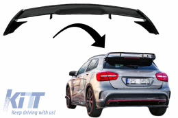 Roof Boot Lid Spoiler suitable for Mercedes GLA X156 (2014-2019) GLA45 Design Piano Black - TSMBX156AMG