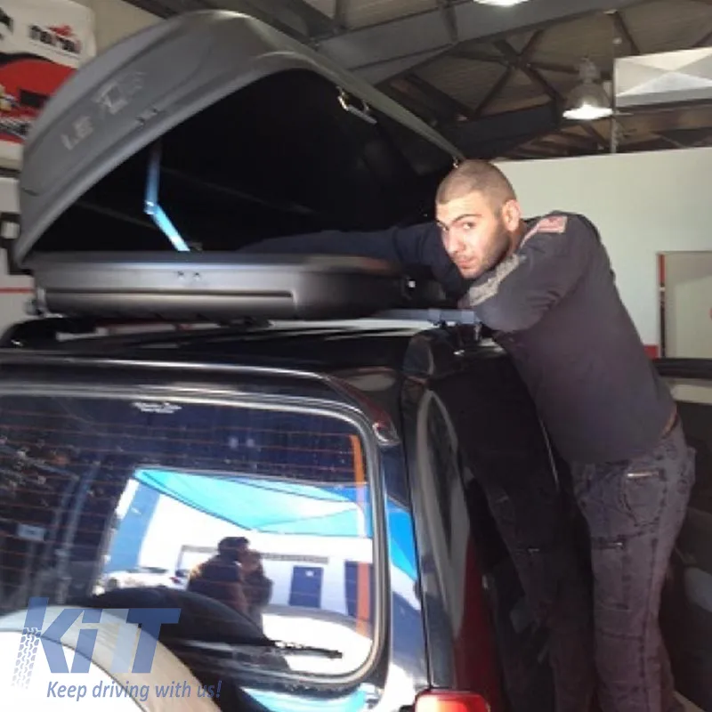 Roof Box Cube 470L Black With Single Open