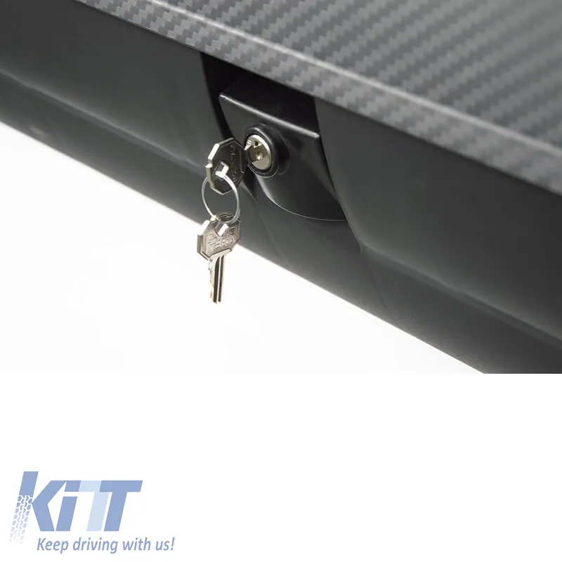 Roof Box Rackit 320lt Carbon with Single Open
