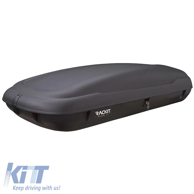 Roof Box Rackit 400lt Carbon With Dual Open