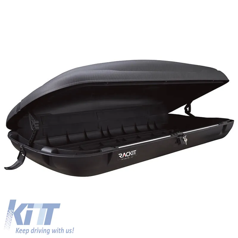 Roof Box Rackit 400lt Carbon With Dual Open