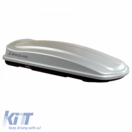 Roof Box Space 430L Gloss Silver With Dual Open