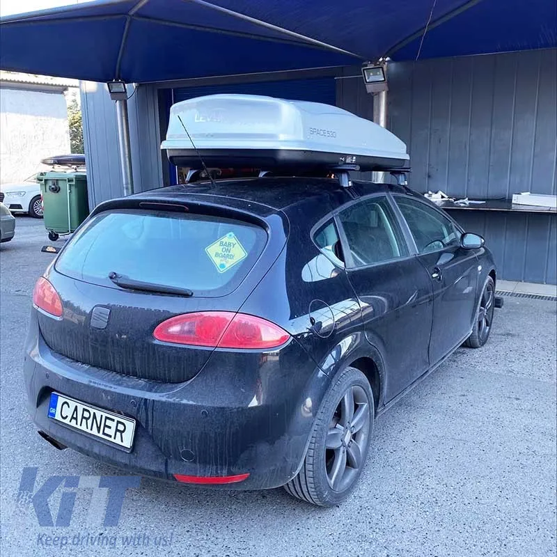 Roof Box Space 530L Silver Gloss With Dual Open