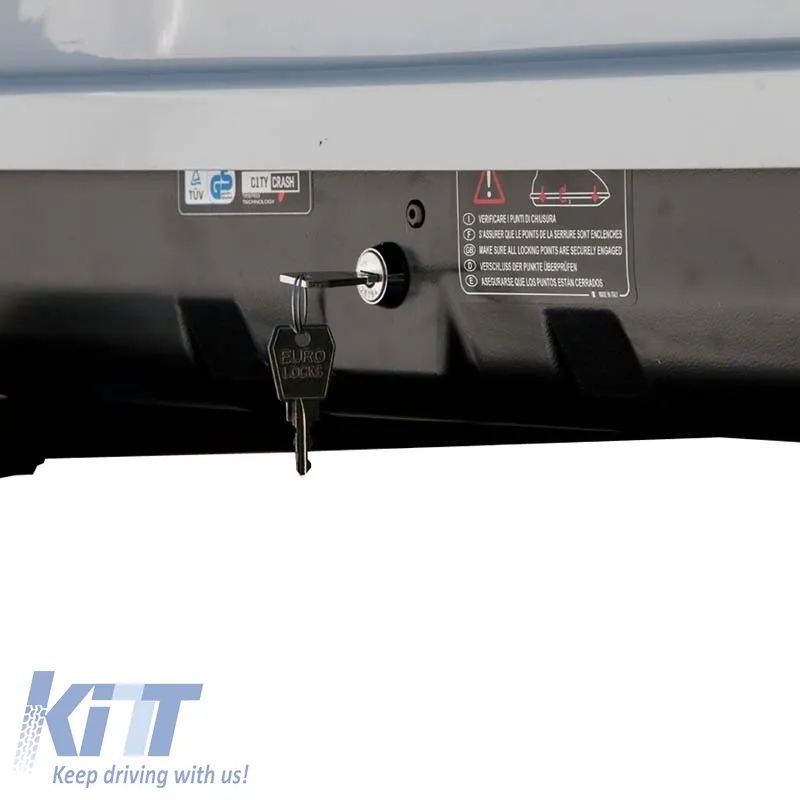 Roof Box suitable for Free 480L Silver With Single Open & Quick Fix