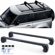 Roof rack struts aluminum black for Land Rover Defender 90 L663 from 19 - ODRRRRSLR6013572