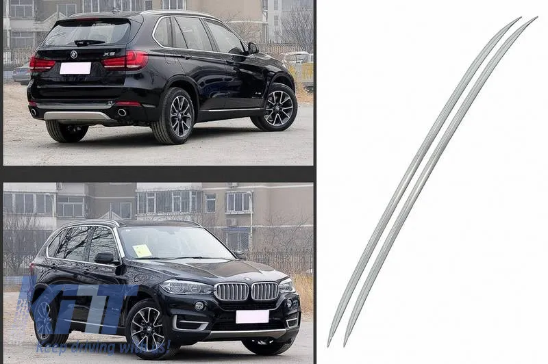 Roof Rails suitable for BMW X5 F15 2013-2018 Flush-Rails Aluminium Silver 2 Pieces