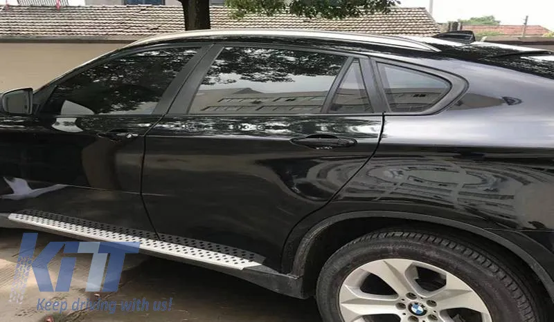 Roof Rails suitable for BMW X6 E71 2008-2015 Flush-Rails Aluminium Silver 2 Pieces