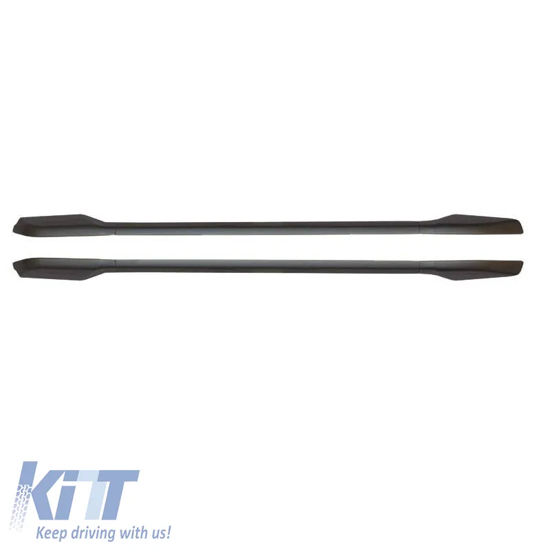 Roof Rails suitable for Toyota Land Cruiser Prado FJ150 2009+ Roof-Rails Aluminium Black 2 Pieces