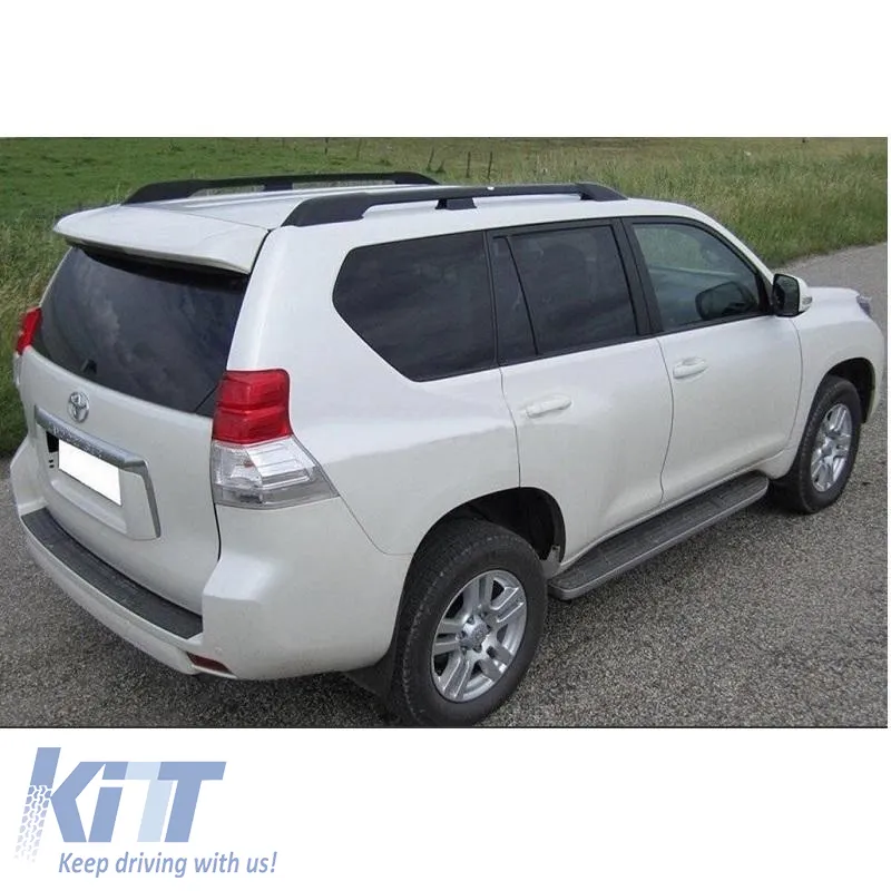 Roof Rails suitable for Toyota Land Cruiser Prado FJ150 2009+ Roof-Rails Aluminium Black 2 Pieces
